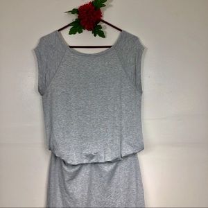LOU & GREY CAP SLEEVE SWEATSHIRT DRESS